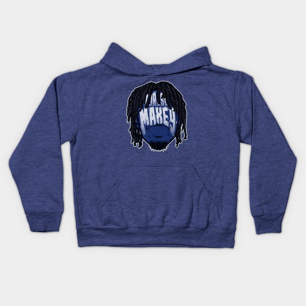 Tyrese Maxey Philadelphia Player Silhouette Kids Hoodie by danlintonpro